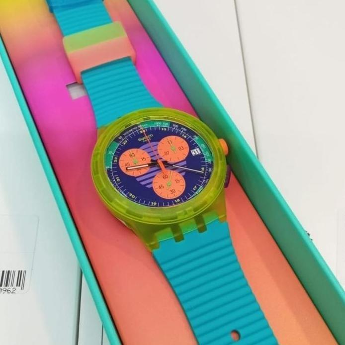 Jam Tangan SWATCH Original Big Bold SUSJ404 SWATCH NEON WAVE Original