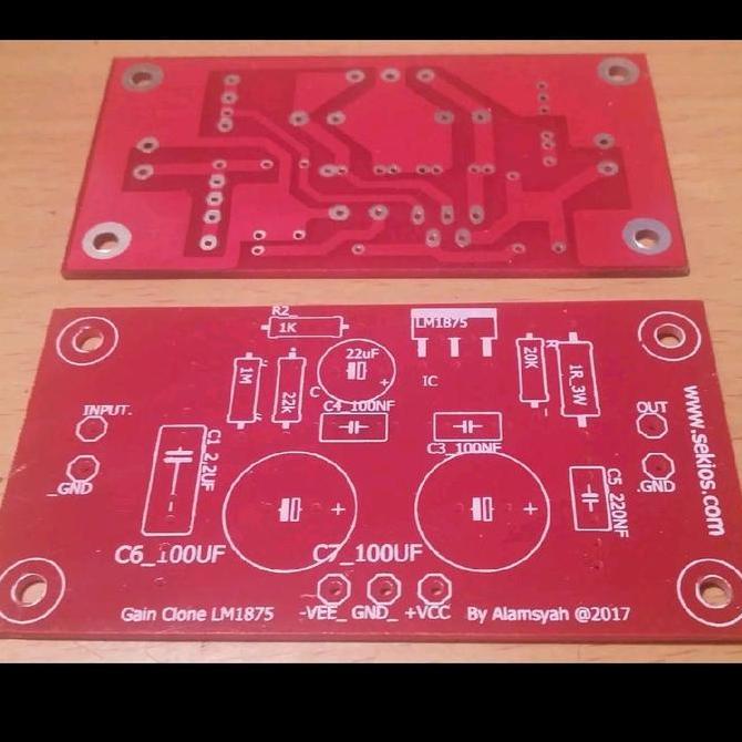 PCB TDA2050 TDA 2050 LM1875 LM 1875 GAIN CLONE MONO BAHAN PERTINAX SAF12