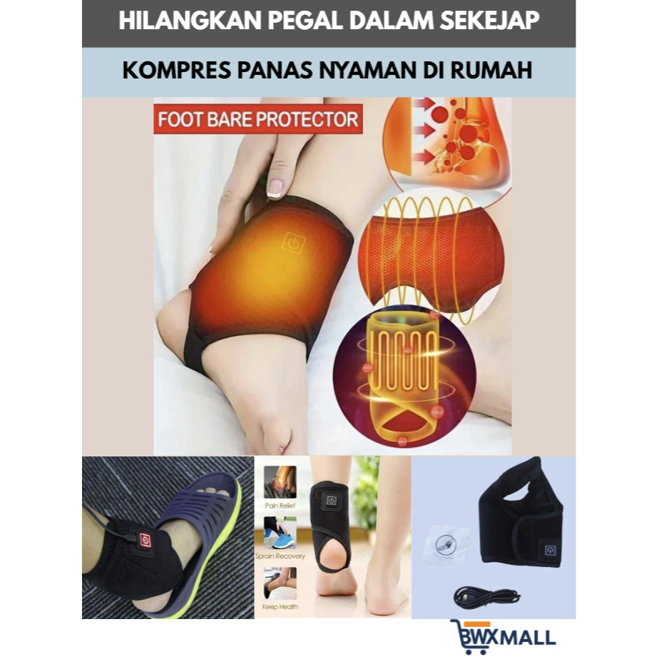 PENKEL P33 Alat Terapi Kaki Panas Hot Compress Ankle Support USB Type C Pereda Nyeri Sendi Keseleo O