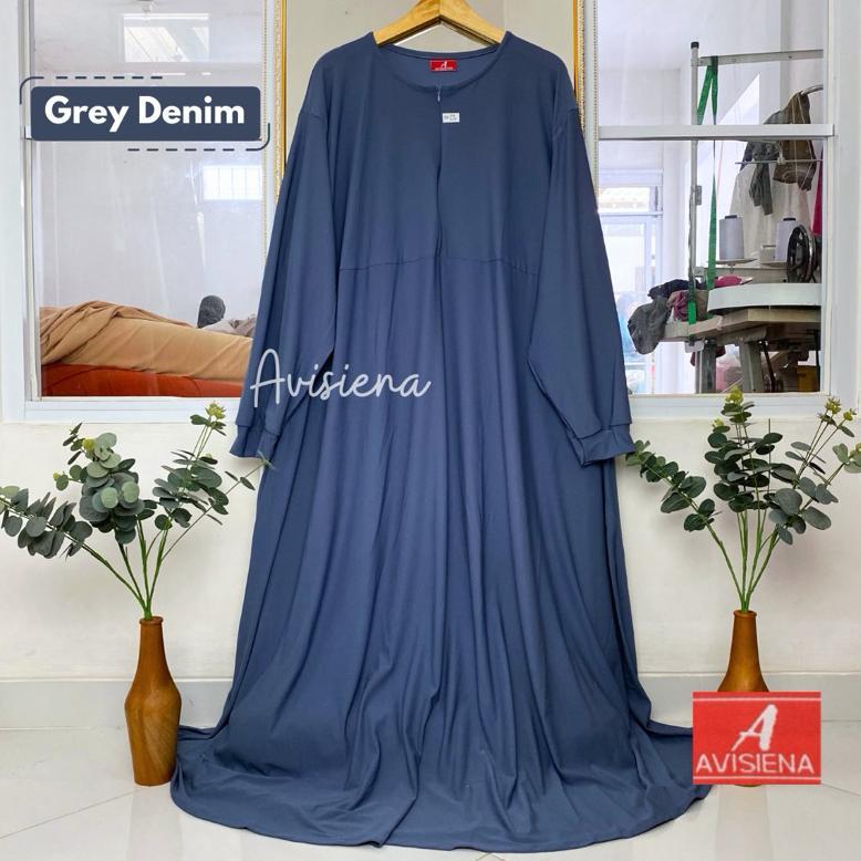 Diskon Avisiena - Ld 140 Ld 150 Gamis Jumbo Melar Polos Jersey] Gamis Jumbo 7L Dress Jersi