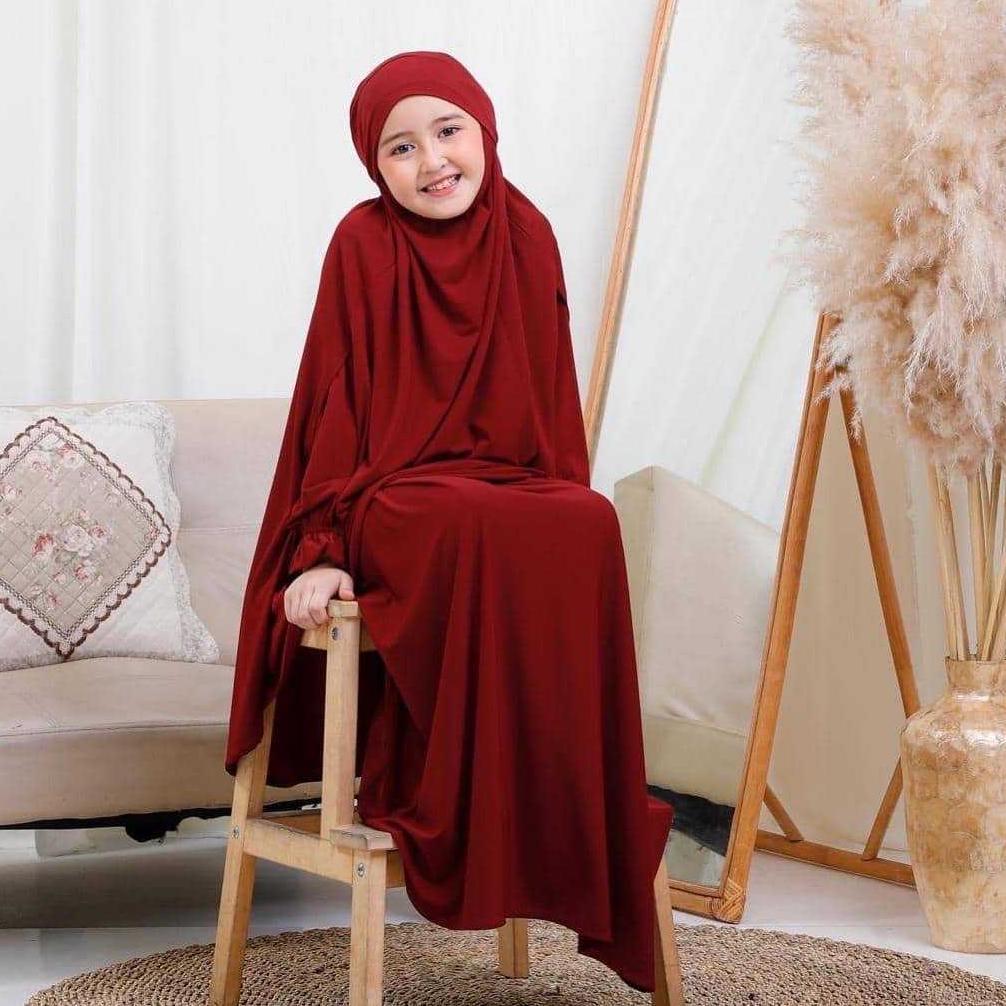 Diskon Gamis Anak Perempuan Jersey Muslim 3-13 Tahun & Dress Jubah Abaya Pakaian Ngaji Manasik Haji 