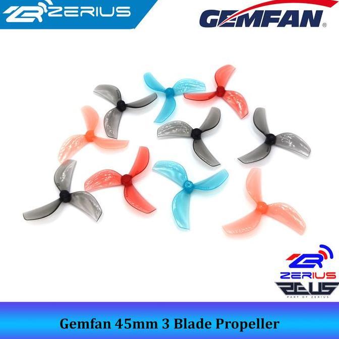 Gemfan 45Mm 3 Blade 1Mm / 1.5Mm Shaft Propeller