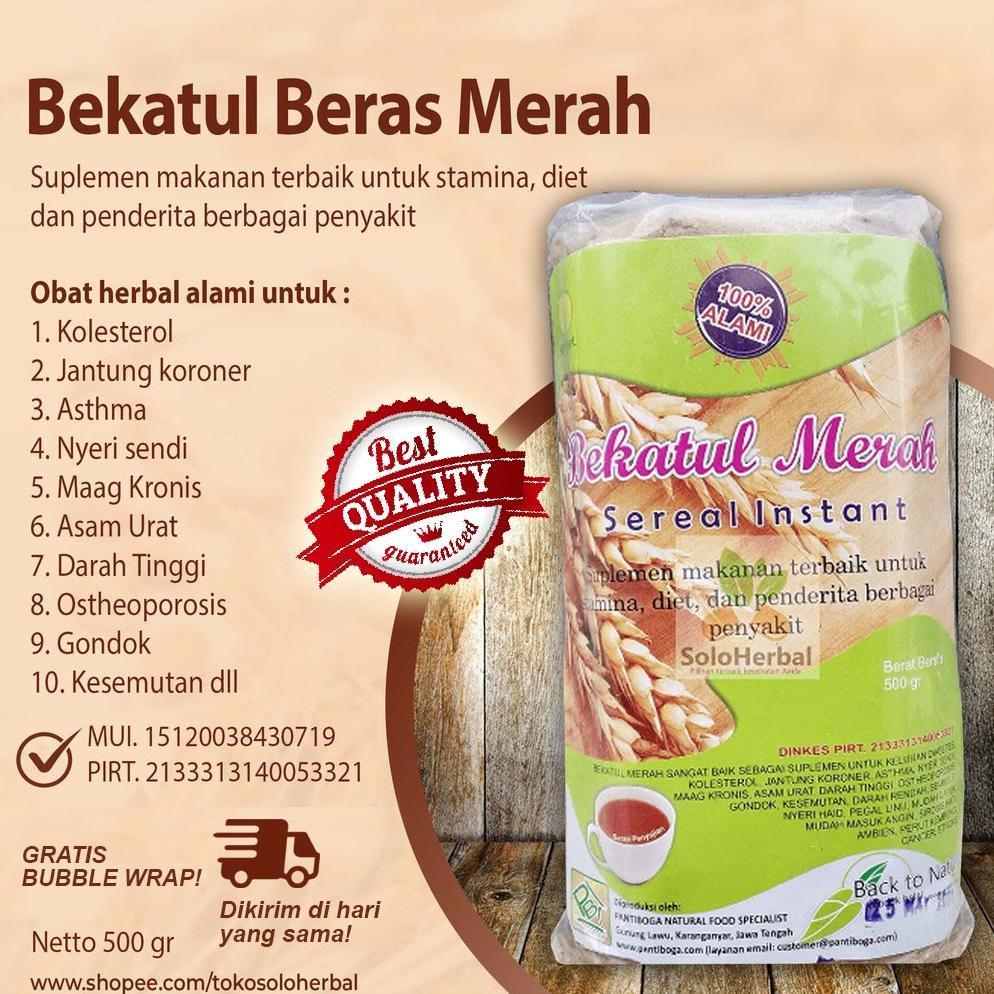 BEKATUL MERAH ISI 500gr - BEKATUL BERAS MERAH ORIGINAL 100%