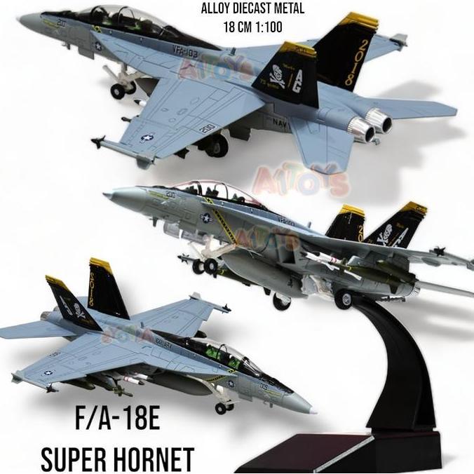 Miniatur Diecast Pesawat F/A-18E Super Hornet 18 cm 1:100