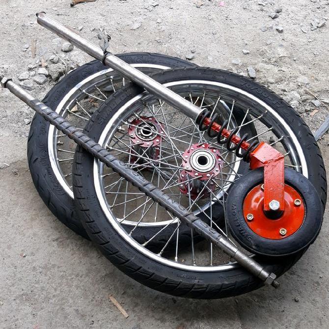 Promo Roda Gerobak Ring 17 Inch Gletrek 300Kg 1Set Roda Gerobak Dorong