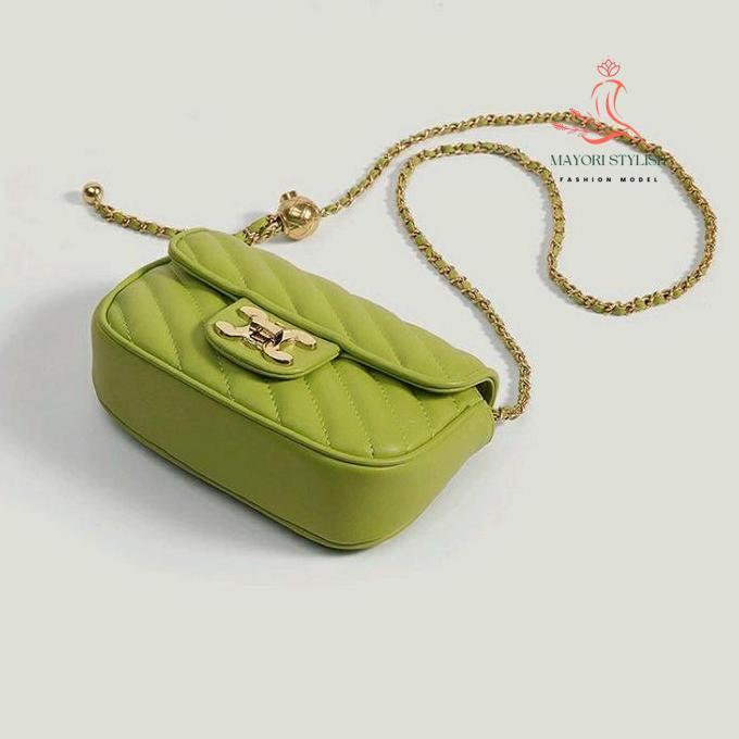 js 8156 tas selempang wanita kulit multifungsi dompet hp cewek mini rantai luxury