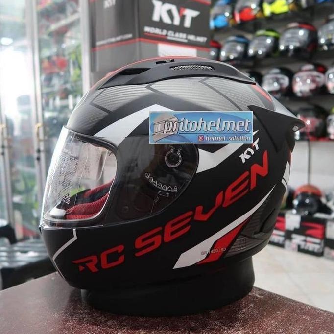 KYT RC7 Seri 18 Black Red White
