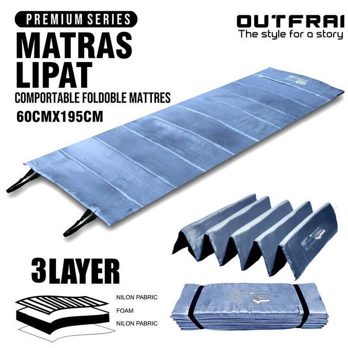 Matras Foam Lipat 3 Layers Matras Camping Alas Tidur Outdoor Tebal Outfrai