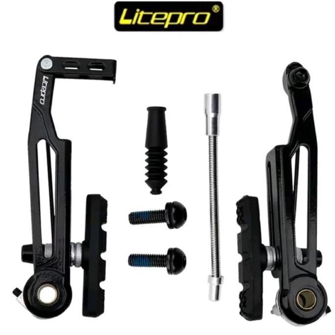 Rem V brake Litepro Long Arm Rem Set Depan Belakang Sepasang Rem V brake Litepro Dus