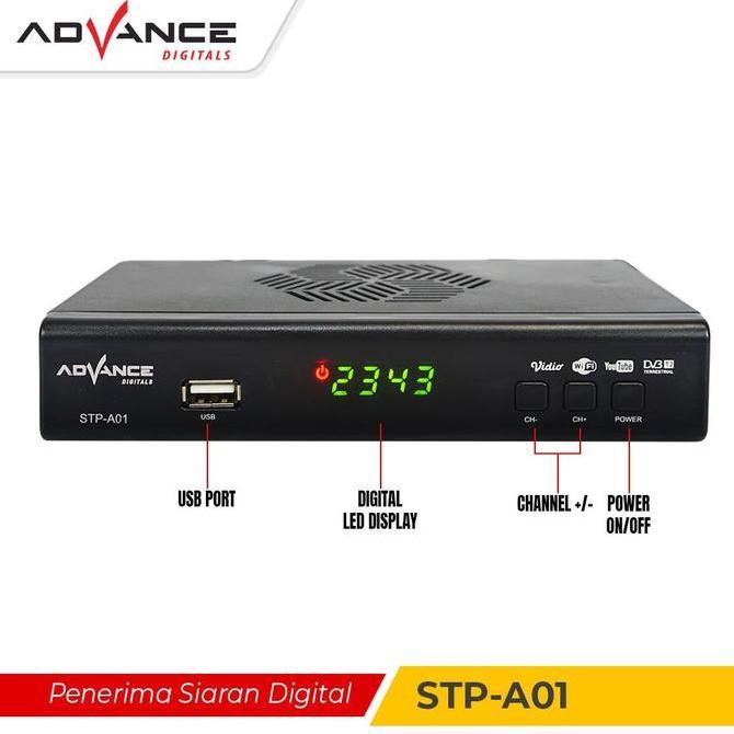 Advance Set Top Box TV Digital Receiver STP-A01 Penerima Siaran Full HD DVB-T2 Wifi Bisa Youtube Gar