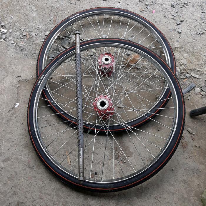 RODA BECAK 28 INCH RODA GEROBAK BECAK RODA GEROBAK DORONG ORIGINAL DAN TERPERCAYA