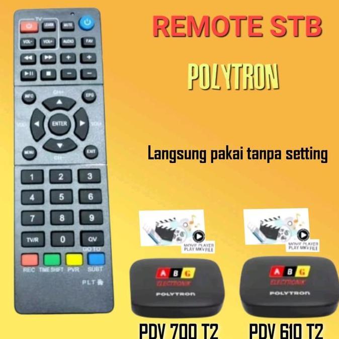 Remot Remote Untuk Semua STB Set Top Box Polytron Bisa Langsung Pakai Tanpa Setting Kode