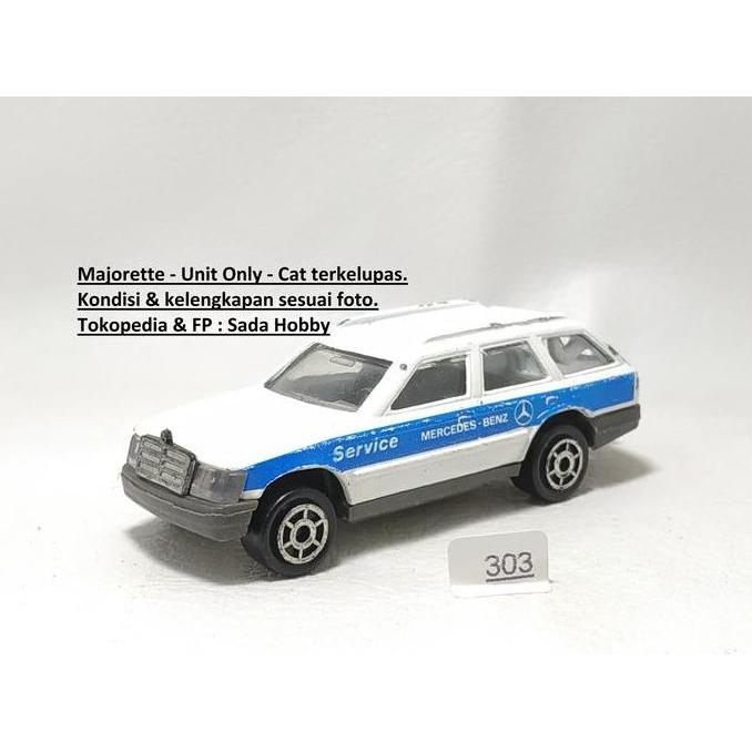 MAJORETTE MERCEDES BENZ 300TE WAGON SERVICE CAR PUTIH UNIT ONLY CADATOYS