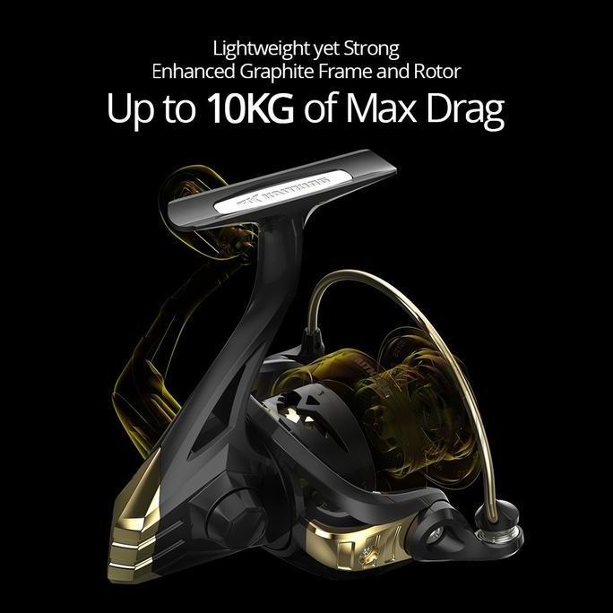 Fishing Reel HE Series HE 1000 - 7000 Fishing Reel Pancing Kuat 10Kg Tarikan Reel Pancing Logam Kuat