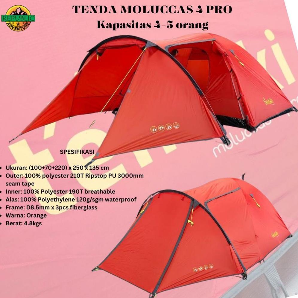 FAVORIT TENDA TENDAKI BORNEO 4 KAPASITAS 4-5 ORANG TENDA CAMPING OUTDOOR LWY COMPASS 2P - 4P
