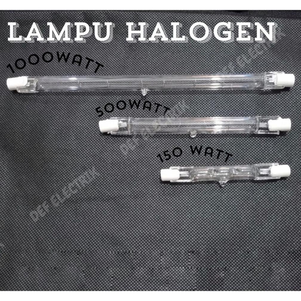 LAMPU HALOGEN STIK 300WATT 500WATT 1000WATT TUNGSTEN LAMP HALOGEN PEMANAS