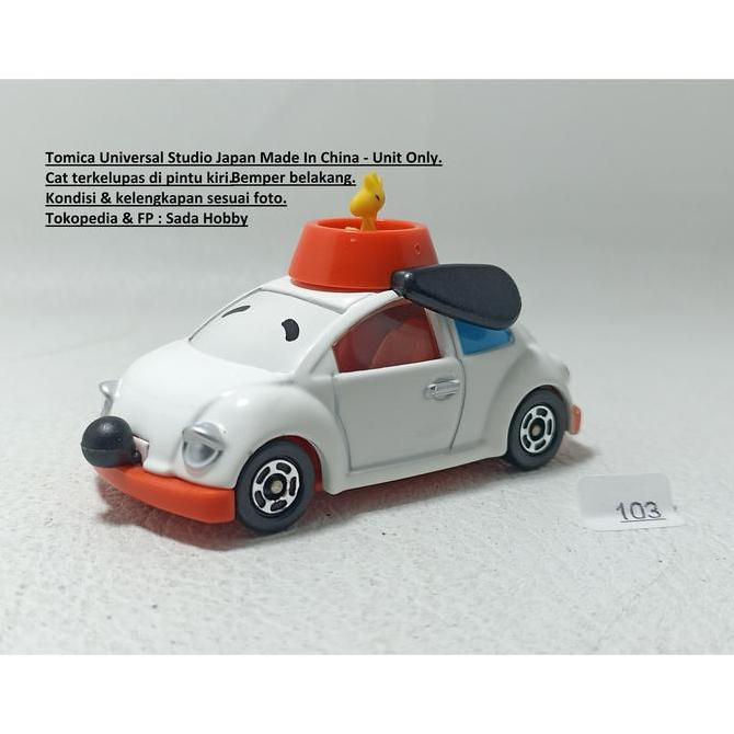 TOMICA UNIVERSAL STUDIO PEANUTS CAR SNOOPY UNIT ONLY CADATOYS