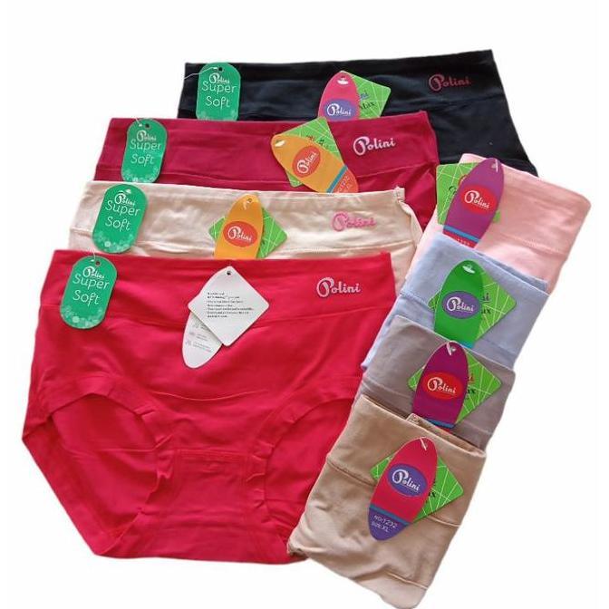 (6pc) CD POLINI 1232 / 1241 super soft // Celana Dalam wanita POLINI // CD perempuan Polini 1232 Coo