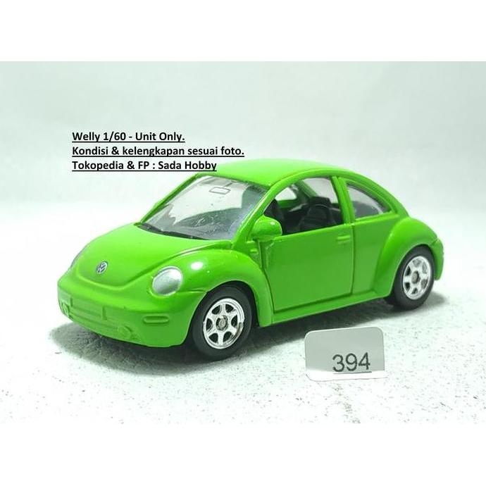 DIECAST WELLY NEX 1/60 VOLKSWAGEN VW NEW BEETLE HIJAU UNIT ONLY CADATOYS