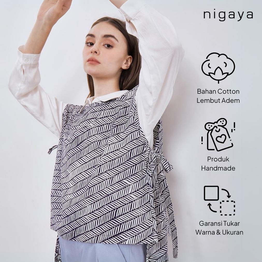 Premium Nigaya - New Cathy Outer - Outer Bolero Batik Wanita Modern Tanpa Lengan