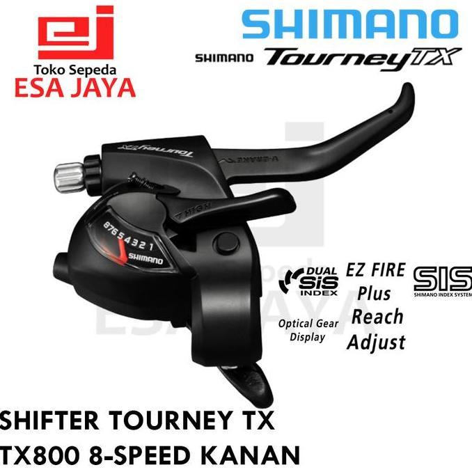 Shifter Shimano Tourney TX 800 8 Speed Handle Rem TX800 Kanan Original