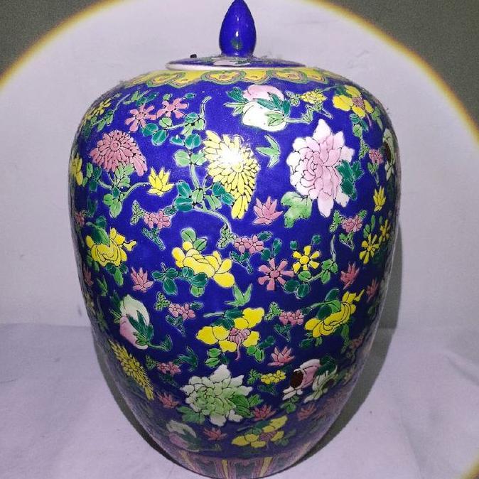 guci pajangan keramik china d35