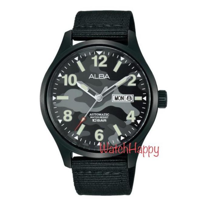 WatchHappy Alba AL4311X1 Nylon7 Straps Black Automatic AL4311 ORIGINAL