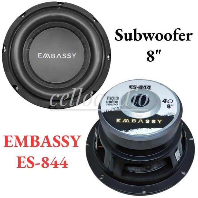 Subwoofer 8 Inch EMBASSY ES-844 Double Coil Mobil Embassy 8" ES 844 500 Watt