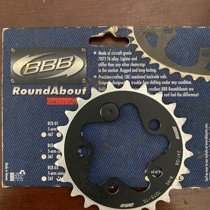Chainring 24T Bcd 58 untuk crank 5 baut