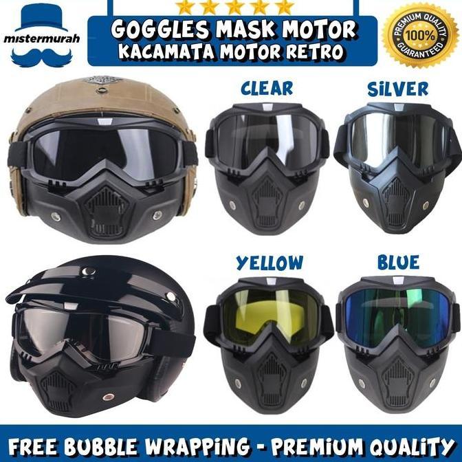 KACAMATA GOOGLE MASKER HELM RETRO GOOGLES MASK