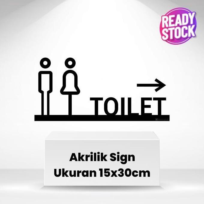 Toilet sign akrilik / tulisan toilet akrilik
