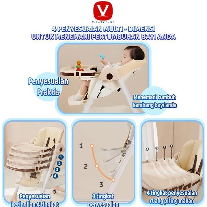 V-BABY CARE /KURSI MAKAN BAYI/KURSI MAKAN BALITA/BABY CHAIR/BABY CHAIR MULTIFUNGSI/KURSI MAKAN ANAK 