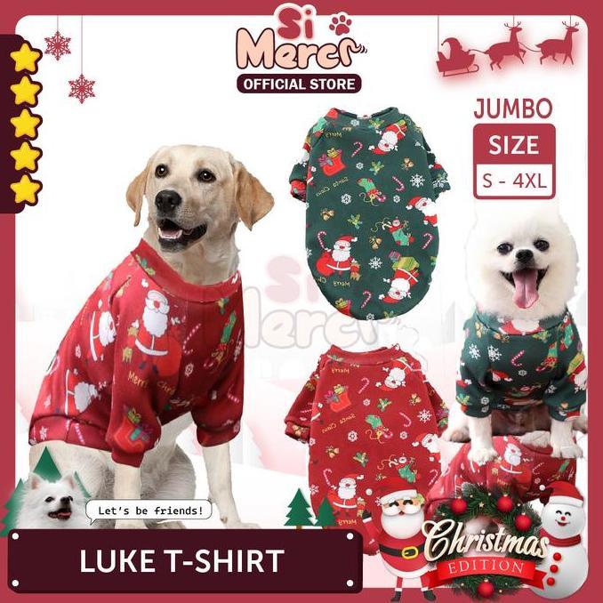 bayuazkana77 - si merci baju anjing ukuran besar hewan natal baju sweater jumper anjing kucing natal