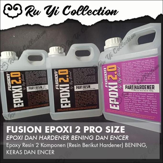 Arte- Fusion Epoxy 2.0 Prosize 3Kg / Resin Epoxy Encer Bening Keras Fleksible Untuk Meja Resin Carbo