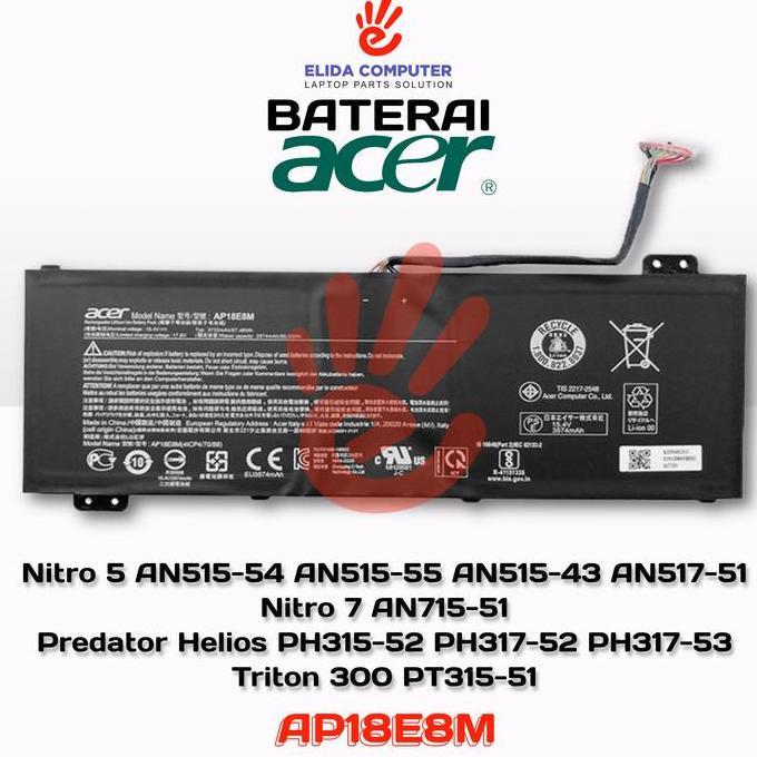 Baterai Acer Nitro 5 An515-54 An515-43 An515-44 An515-45 An515-51