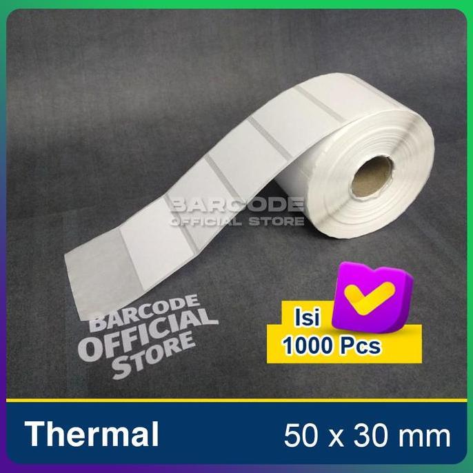 Label Barcode Xprinter XP-360B Uk. 50 x 30 (1 Line) Thermal 50x30 mm