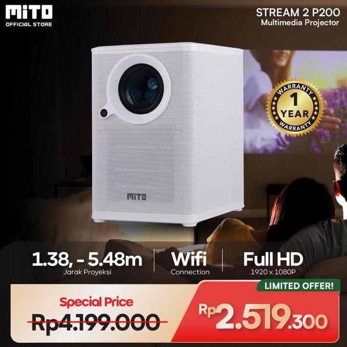 Mito Multimedia Projector Stream 2 P200 | Smart Projector