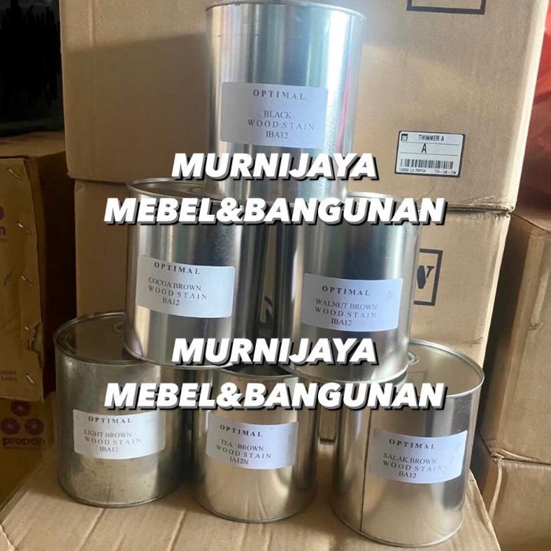 NEW IMPRA WOODSTAIN MAXI WOOD STAIN PEWARNA MEBEL KAYU 1LITER MEREK OPTIMAL HIGH QUALITY BLACK COCOA