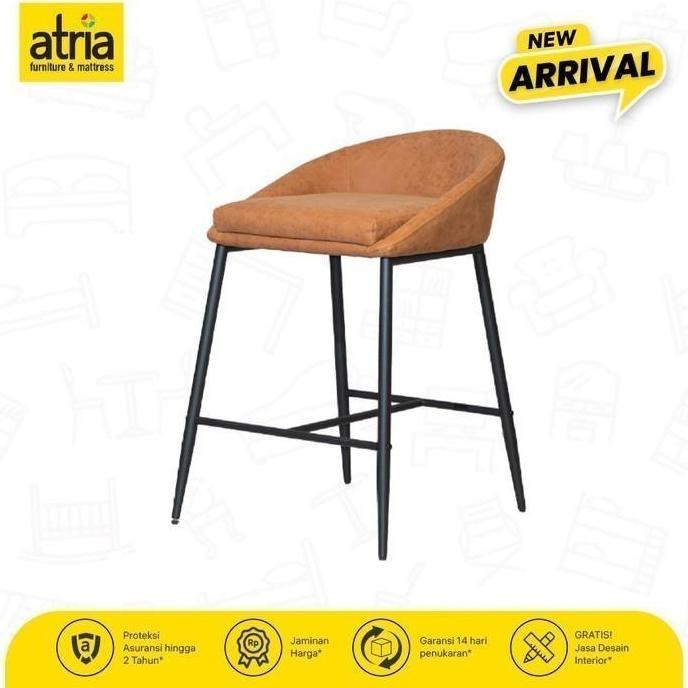 Kursi Tinggi Kursi Bar Kursi HLM Stool Atria Almar DS-8231 PU Brown