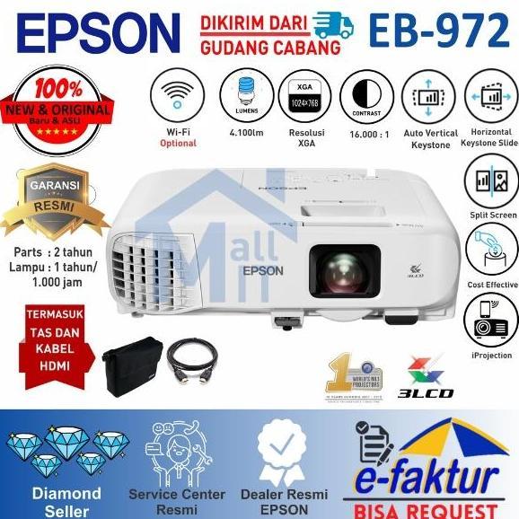 Proyektor Epson Eb-972 Epson Eb972 Epson Eb 972 Garansi Resmi