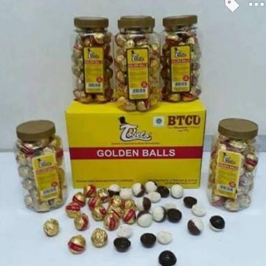 Golden Balls Coklat  Hitam Putih Coklat Crispy ..Exp Date Juni 2026...1 Dus Isi 6Toples ...1 Toples 