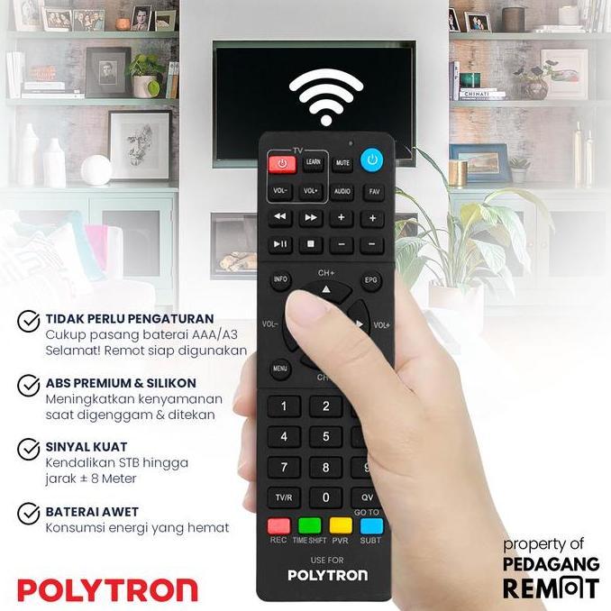 Ready Remote STB Polytron PDV 600 T2 / Remot Set Top Box Polytron PDV 610 PDV 700