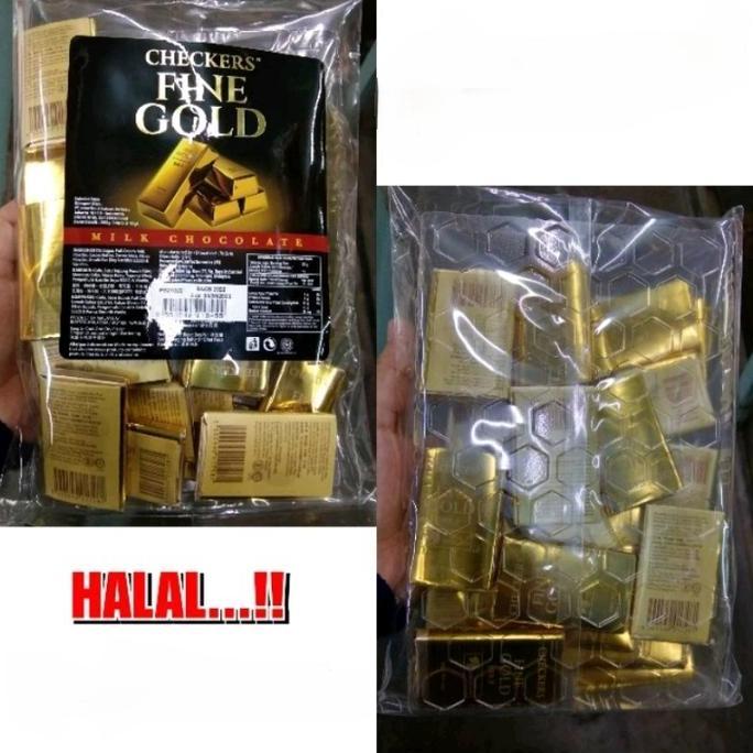 Checkers Fine Gold - Cokelat Susu Malaysia - Milk Chocolate - Checkers Gold Fine Bar - Coklat