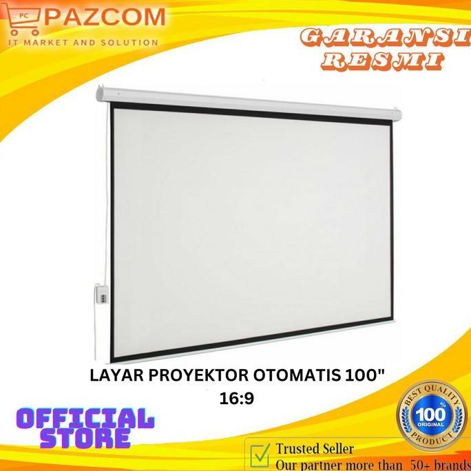 Layar Proyektor Otomatis 100"  16:9