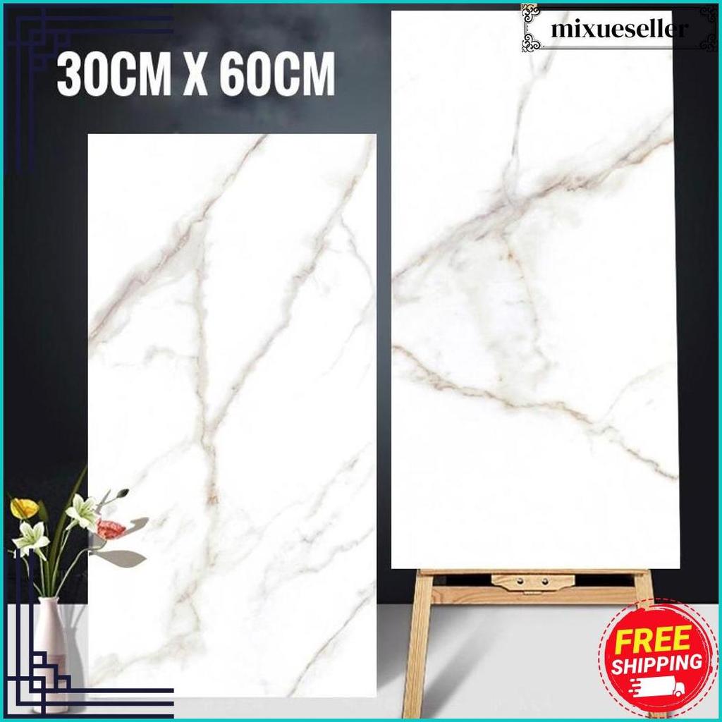 Wallpaper Dinding Vinyl Marble 30 X 60 Cm Dan 30 X 30 Cm / Sticker Vinyl Lantai Marbel Granit / Stik