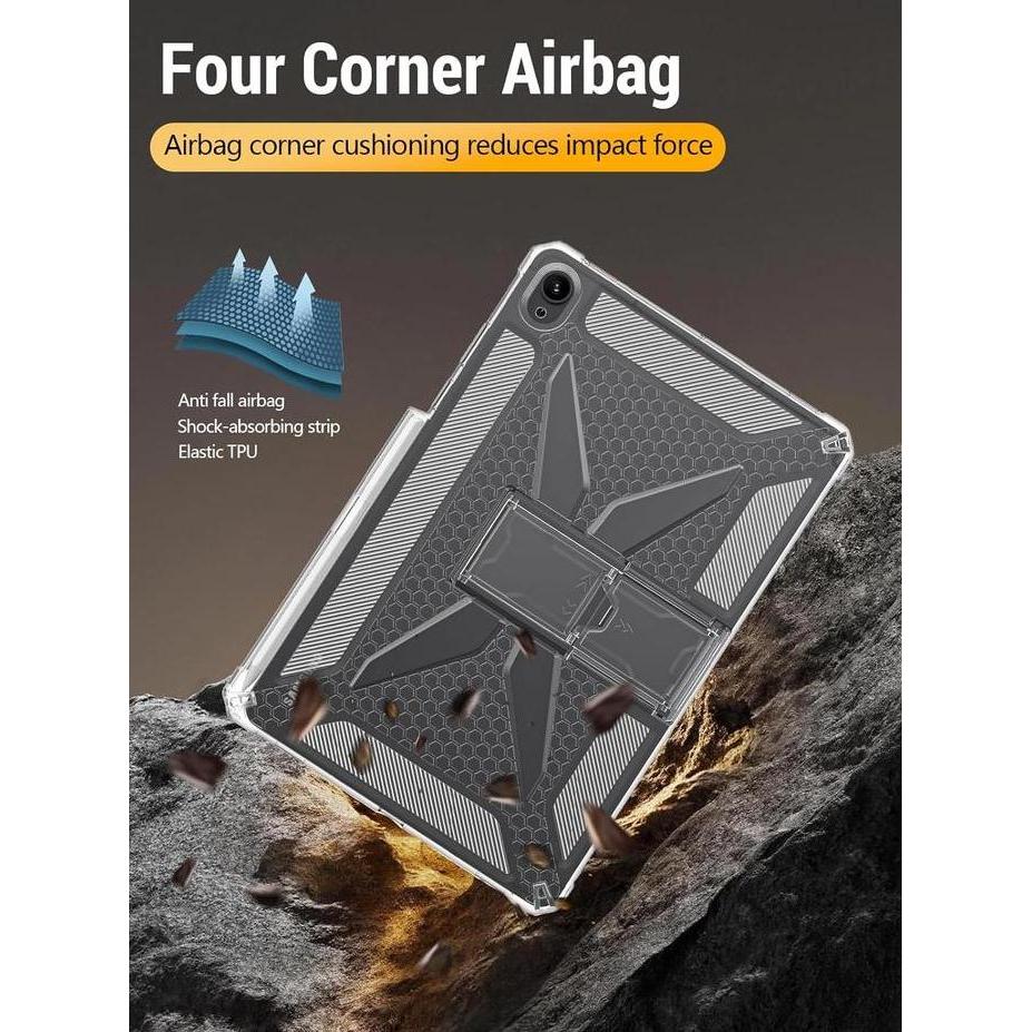 Clear Stand Case for S4msung Tab A8 X205 | Tab A9 | Tab S6 Lite TPU Shockproof Cover with Pen Holder