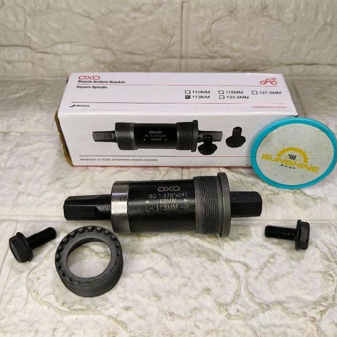 Ready BB Kotak Bearing 113 OXO As Tengah Bottom Bracket 113mm Crank Gir Sepeda Fixie MTB Federal