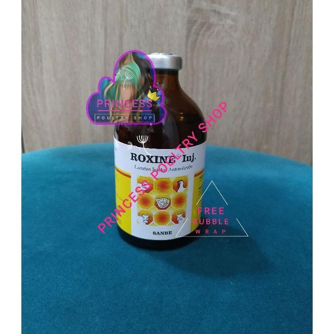 Roxine Inj 100 Ml - Antibiotik Enrofloxacin Spektrum Luas