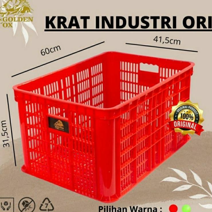 Krat Industri Bahan Ori Tebal / Krat Tempat Piring / Krat Serbaguna / Tempat Paket Besar