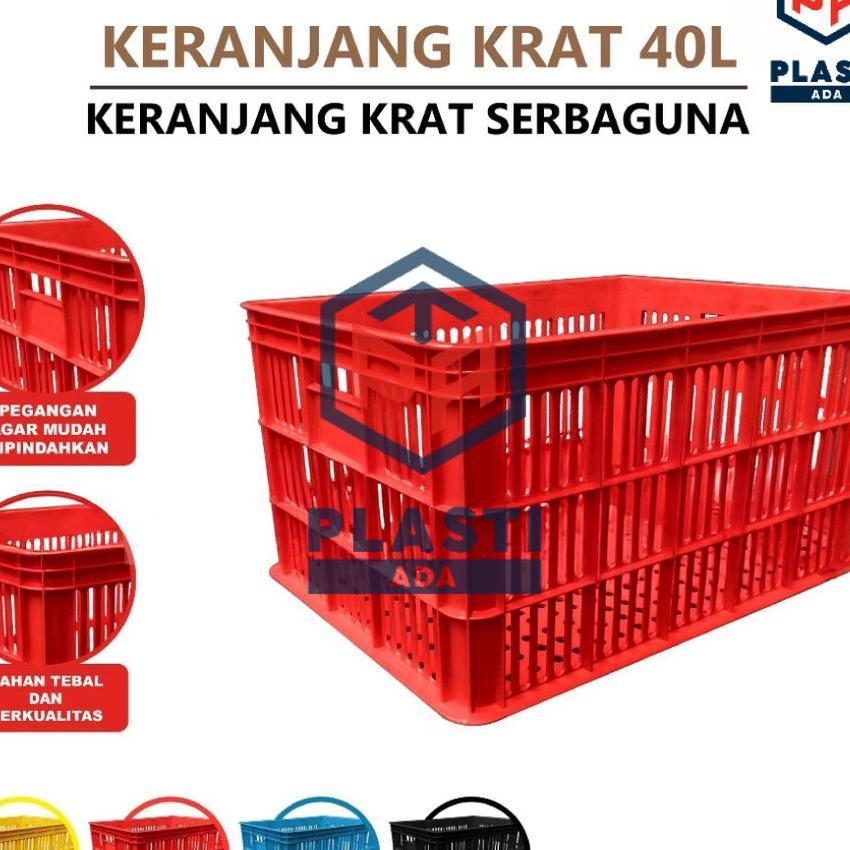 Krat 40 Liter - Krat Piring Buah / Keranjang Pakaian / Krat Serbaguna